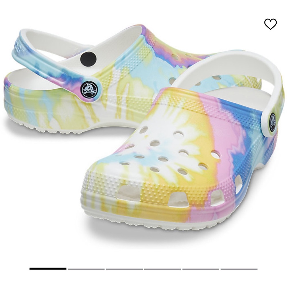 Tie dye crocs